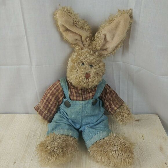Russ Berrie & Co Plush Stuffed Bunny Rabbit "Carter" - Farmer - Picture 2 of 5